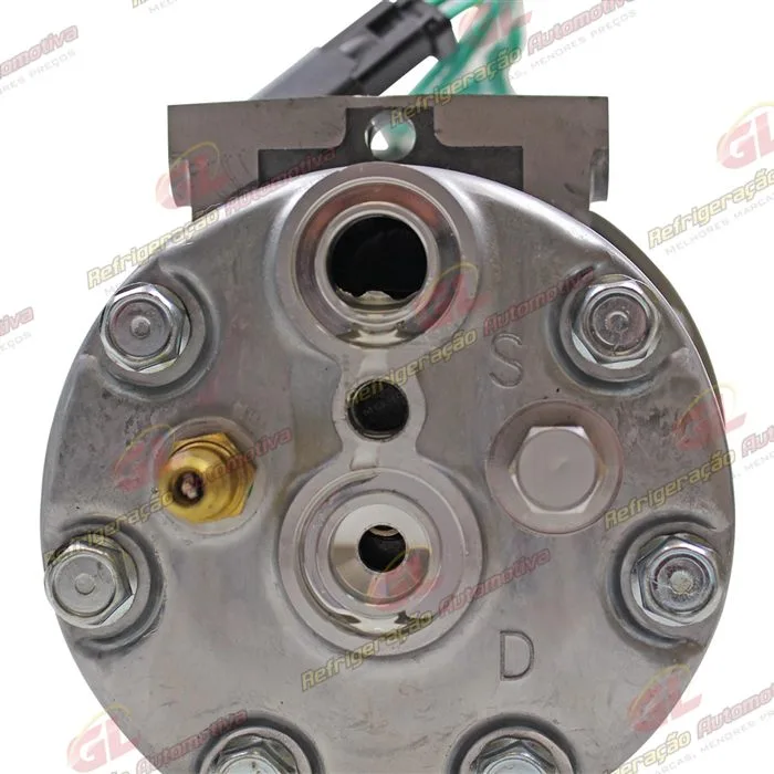 Compressor AA7H15AA Máquina Caterpillar 994/ 793D/ 16M - 24 Volts Polia 8pk 153mm Saída p/Pressostato - OEM: 183-5106/ 501-1179 — foto 8