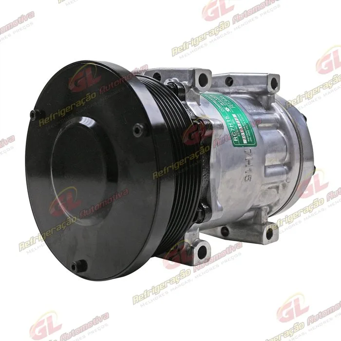 Compressor AA7H15AA Modelo U4769 Máquina Case/ Caterpillar 793F/ 16H/ 24M/ 140K Saída p/ Pressostato - 24 Volts Polia 8pk 153mm OEM: 464-9988/ 163-0872 — foto 2