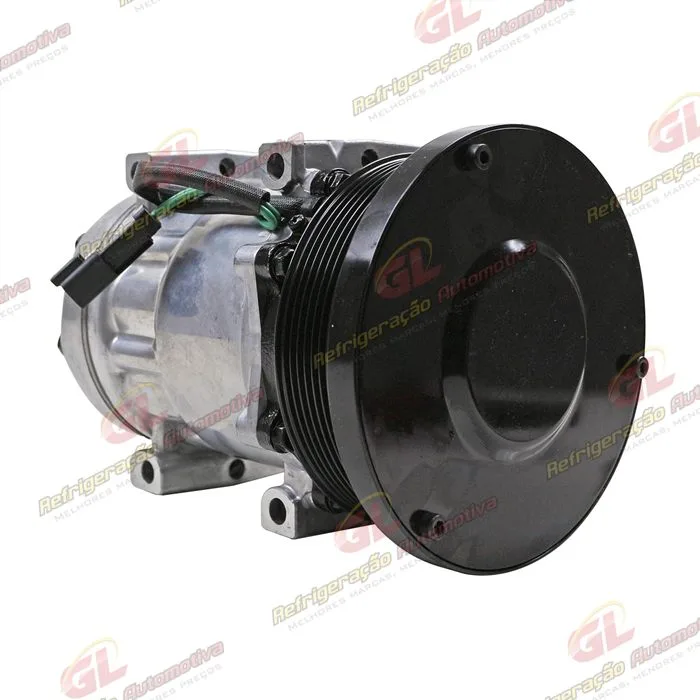 Compressor AA7H15AA Modelo U4769 Máquina Case/ Caterpillar 793F/ 16H/ 24M/ 140K Saída p/ Pressostato - 24 Volts Polia 8pk 153mm OEM: 464-9988/ 163-0872 — foto 4
