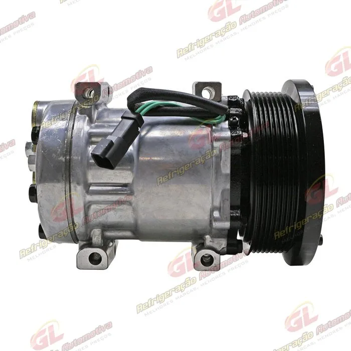 Compressor AA7H15AA Modelo U4769 Máquina Case/ Caterpillar 793F/ 16H/ 24M/ 140K Saída p/ Pressostato - 24 Volts Polia 8pk 153mm OEM: 464-9988/ 163-0872 — foto 5