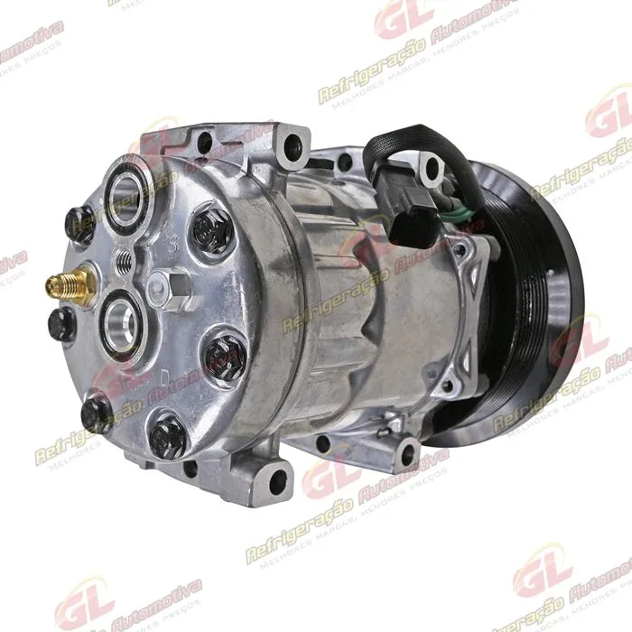 Compressor AA7H15AA Modelo U4769 Máquina Case/ Caterpillar 793F/ 16H/ 24M/ 140K Saída p/ Pressostato - 24 Volts Polia 8pk 153mm OEM: 464-9988/ 163-0872 — foto 6