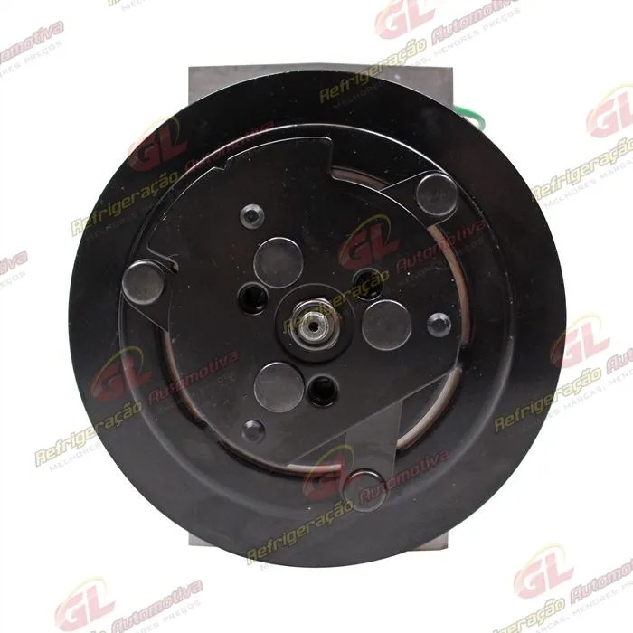 Compressor Modelo 7H15 Caminhão e Máquina Volvo com Saida Descarga e Sucção Traseira O´ring - 24 Volts Polia 8pk 132mm — foto 3