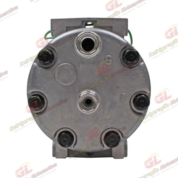 Compressor Modelo 7H15 Caminhão e Máquina Volvo com Saida Descarga e Sucção Traseira O´ring - 24 Volts Polia 8pk 132mm — foto 7
