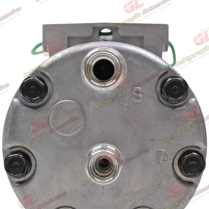 Compressor Modelo 7H15 Caminhão e Máquina Volvo com Saida Descarga e Sucção Traseira O´ring - 24 Volts Polia 8pk 132mm — foto 8