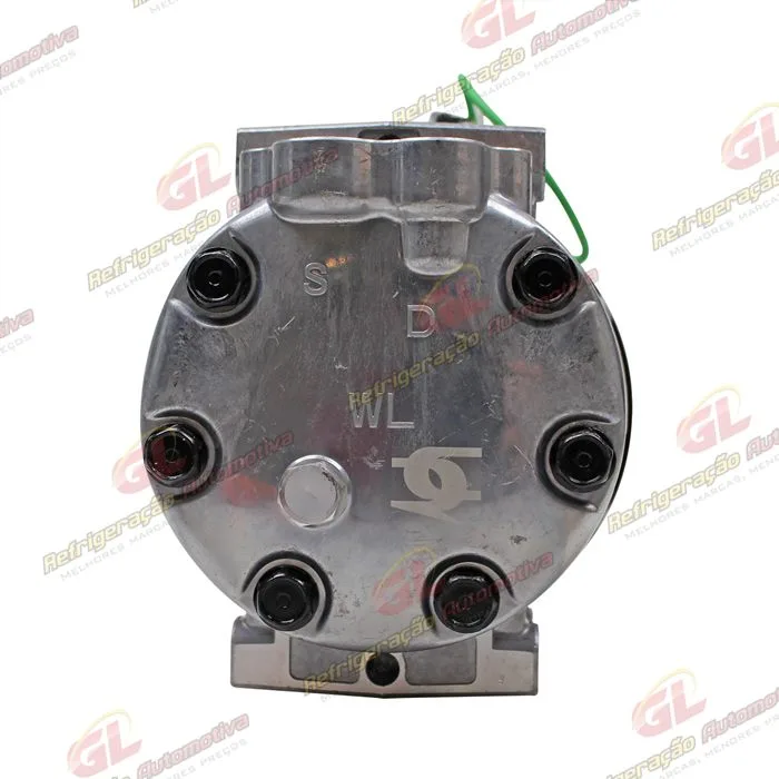 Compressor Modelo Sanden SD7H13 U7360 Máquina Komatsu WA470 / Retroescavadeira New Holland LB-90/ E215LC/ Case / Escavadeira Caterpillar 321 - 24 Volts Polia Canal 1B 146mm OEM: 423S624330/ 72203934 — foto 7