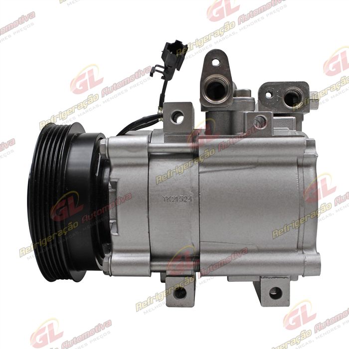 Compressor Modelo Halla Hyundai Santa Fé 2.4 8 Válvulas 2001 Até 2009 - 12 Volts Polia 5pk 123mm