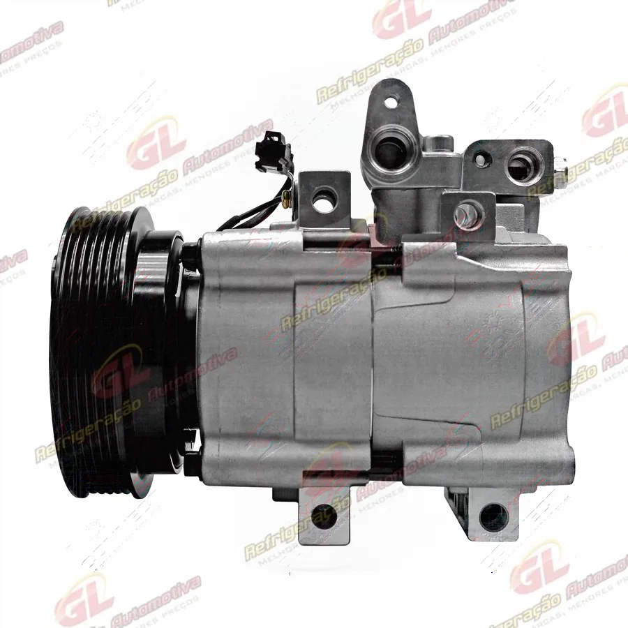 Compressor Modelo Halla Hyundai Santa Fé 2.7 12 Válvulas 2001 Até 2007 - 12 Volts Polia 6pk 128mm