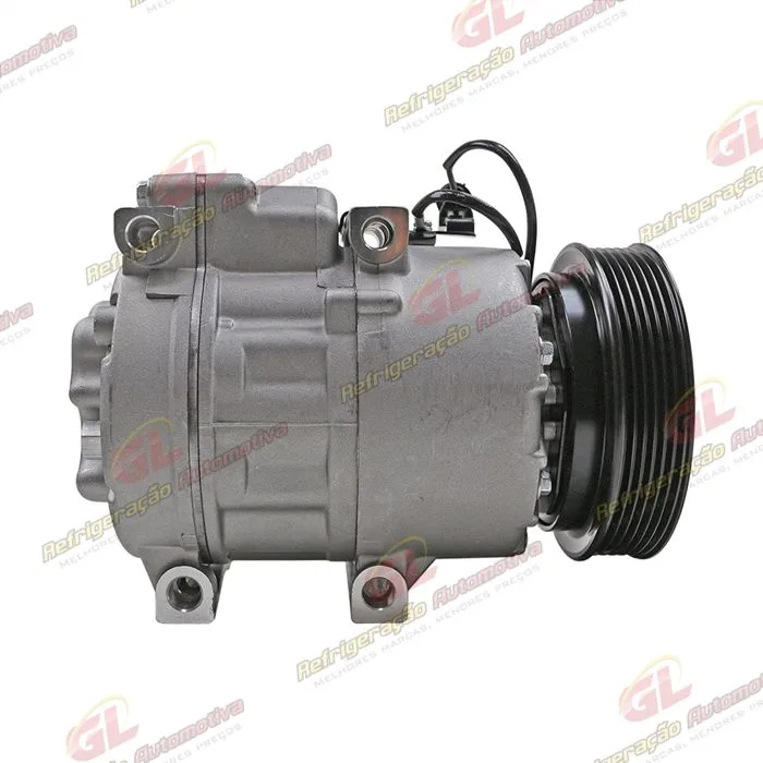 Compressor Modelo Halla Hyundai Vera Cruz 3.0 V6/ Santa Fé 2.7 12 Válvulas/ Azera/ Kia Sorento 2007 Até 2009 - 12 Volts Polia 6pk 124mm — foto 5