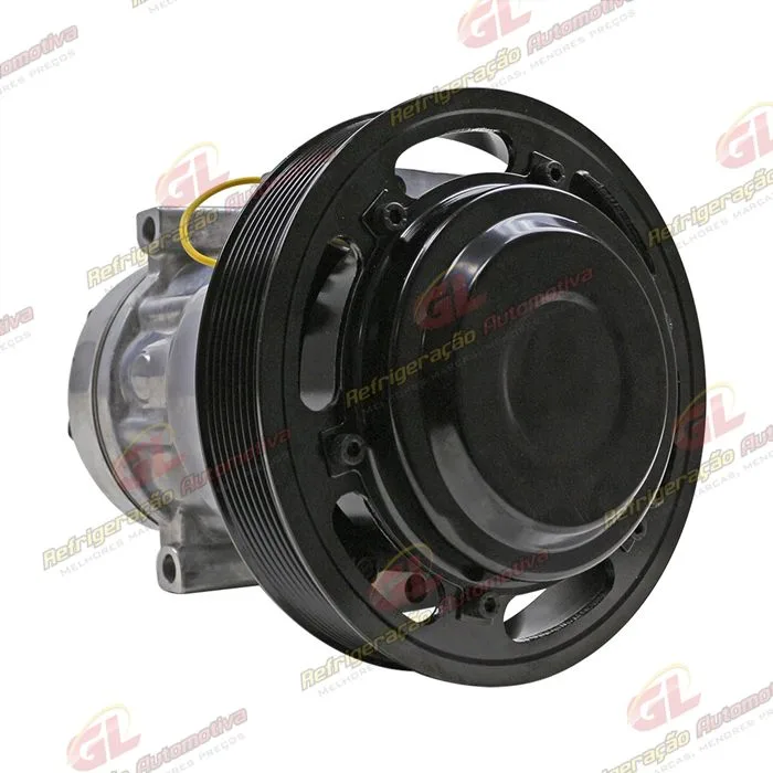 Compressor AB7H15AB 4116U Caminhão Volvo FM/ FMX / FH 2008 Até 2019 - 24 Volts Polia 8pk 174mm OEM: 20587125/ 85000458/ 84094705/ 85000458 — foto 4