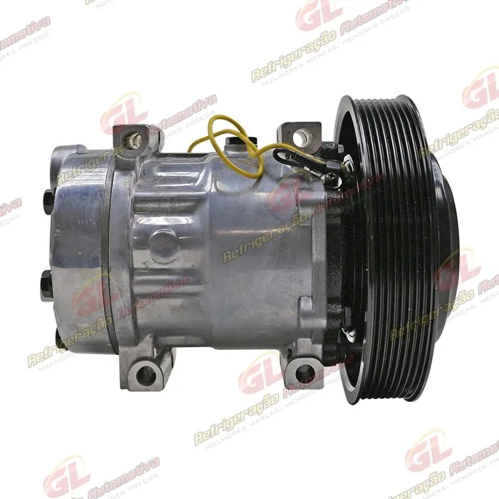 Compressor AB7H15AB 4116U Caminhão Volvo FM/ FMX / FH 2008 Até 2019 - 24 Volts Polia 8pk 174mm OEM: 20587125/ 85000458/ 84094705/ 85000458 — foto 5