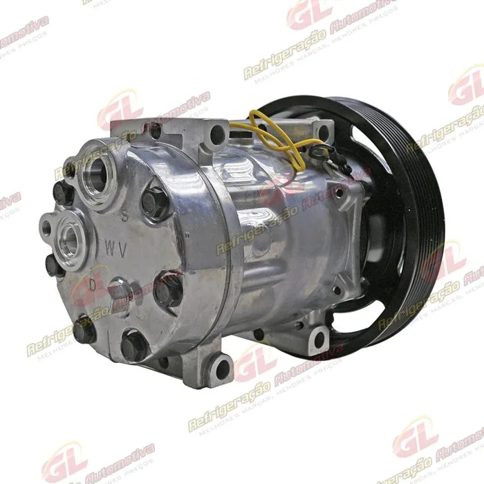 Compressor AB7H15AB 4116U Caminhão Volvo FM/ FMX / FH 2008 Até 2019 - 24 Volts Polia 8pk 174mm OEM: 20587125/ 85000458/ 84094705/ 85000458 — foto 6