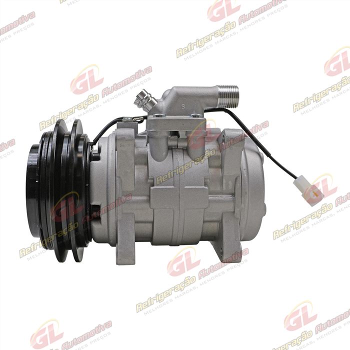 Compressor Modelo Denso 10P15 8 Orelhas - 12 Volts Polia Canal 1A 140mm Máquina Agricola Valtra BH 110/180 OEM: 85996800/ Colheitadeira John Deere 1450/ 1550 OEM:DQ49795