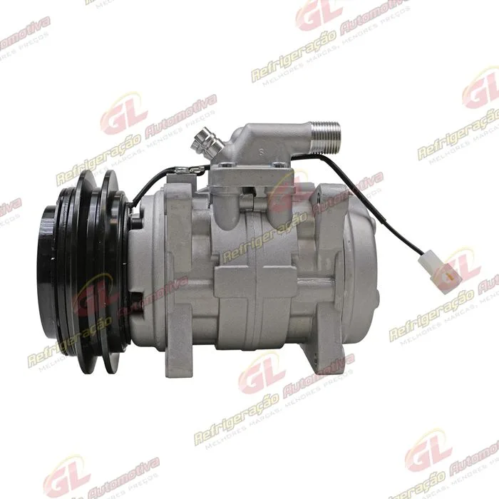 Compressor Modelo Denso 10P15 8 Orelhas - 12 Volts Polia Canal 1A 140mm Máquina Agricola Valtra BH 110/180 OEM: 85996800/ Colheitadeira John Deere 1450/ 1550 OEM:DQ49795