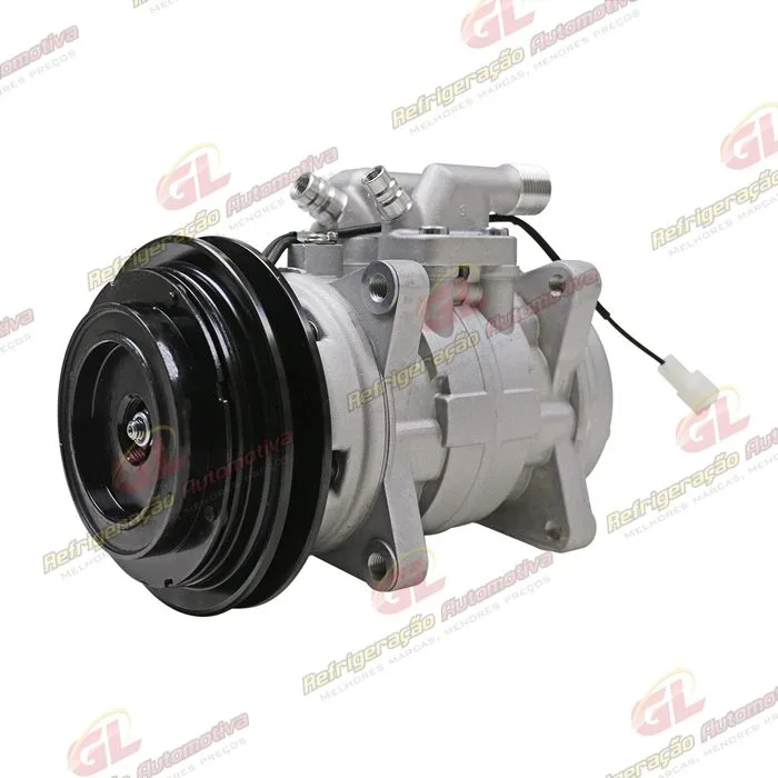 Compressor Modelo Denso 10P15 8 Orelhas - 12 Volts Polia Canal 1A 140mm Máquina Agricola Valtra BH 110/180 OEM: 85996800/ Colheitadeira John Deere 1450/ 1550 OEM:DQ49795 — foto 2