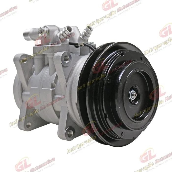 Compressor Modelo Denso 10P15 8 Orelhas - 12 Volts Polia Canal 1A 140mm Máquina Agricola Valtra BH 110/180 OEM: 85996800/ Colheitadeira John Deere 1450/ 1550 OEM:DQ49795 — foto 4