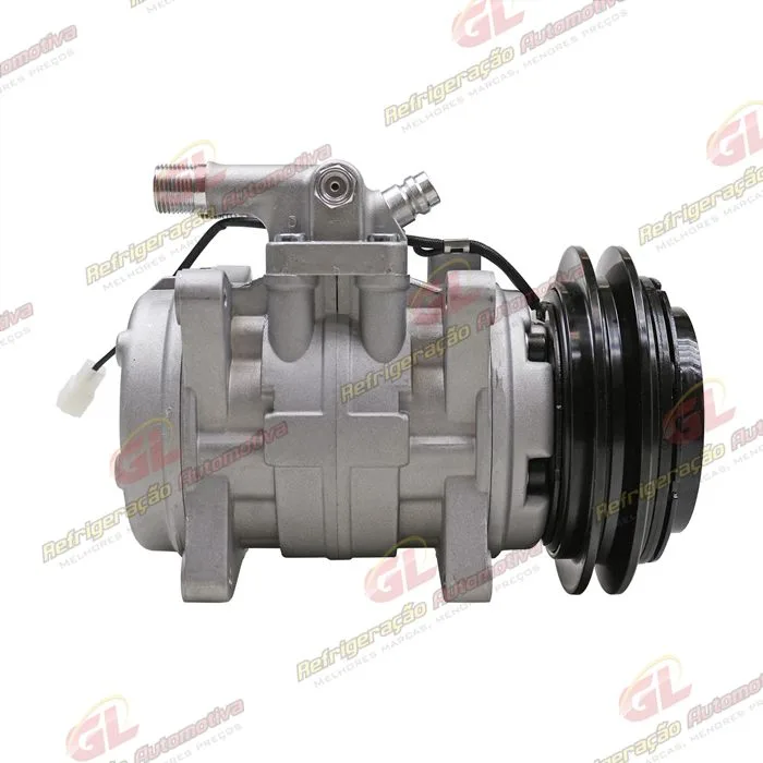 Compressor Modelo Denso 10P15 8 Orelhas - 12 Volts Polia Canal 1A 140mm Máquina Agricola Valtra BH 110/180 OEM: 85996800/ Colheitadeira John Deere 1450/ 1550 OEM:DQ49795 — foto 5