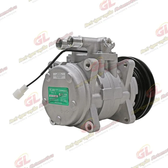Compressor Modelo Denso 10P15 8 Orelhas - 12 Volts Polia Canal 1A 140mm Máquina Agricola Valtra BH 110/180 OEM: 85996800/ Colheitadeira John Deere 1450/ 1550 OEM:DQ49795 — foto 6