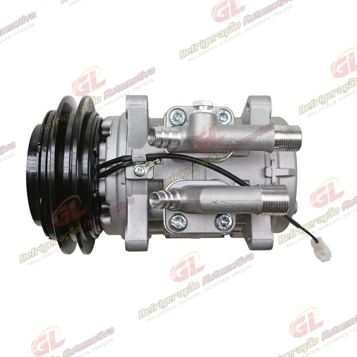 Compressor Modelo Denso 10P15 8 Orelhas - 12 Volts Polia Canal 1A 140mm Máquina Agricola Valtra BH 110/180 OEM: 85996800/ Colheitadeira John Deere 1450/ 1550 OEM:DQ49795 — foto 8