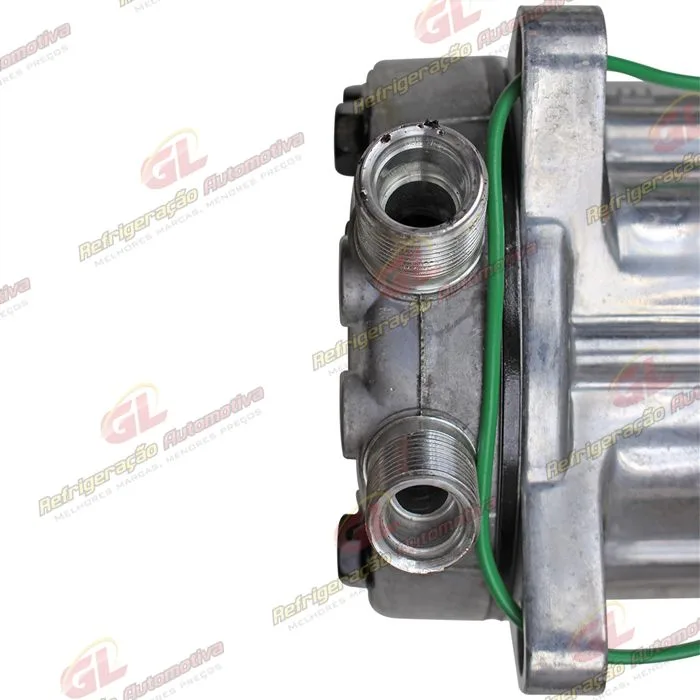 Compressor Modelo AA7H15AA 4745 Máquina Colheitadeira Case 7000, 7700 / Máquina Florestal John Deere 2154D - 24 Volts Polia 1B 146mm OEM: 00181083/ FF200866 — foto 8