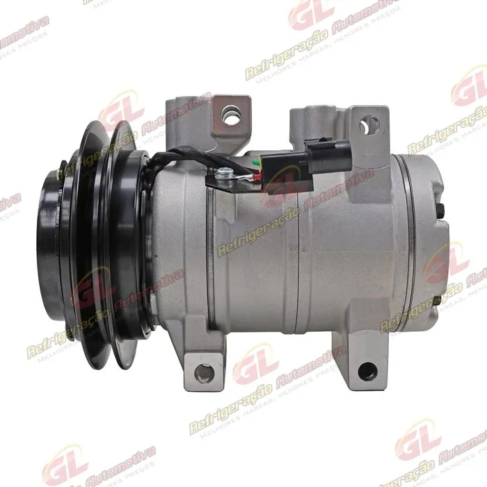 Compressor Modelo HHI Modine Máquina Escavadeira Chinesa/ Retroescavadeira Hyundai 140/ Motoniveladora Komatsu 555 - 24 Volts Polia 1A 135mm OEM: 11N690040