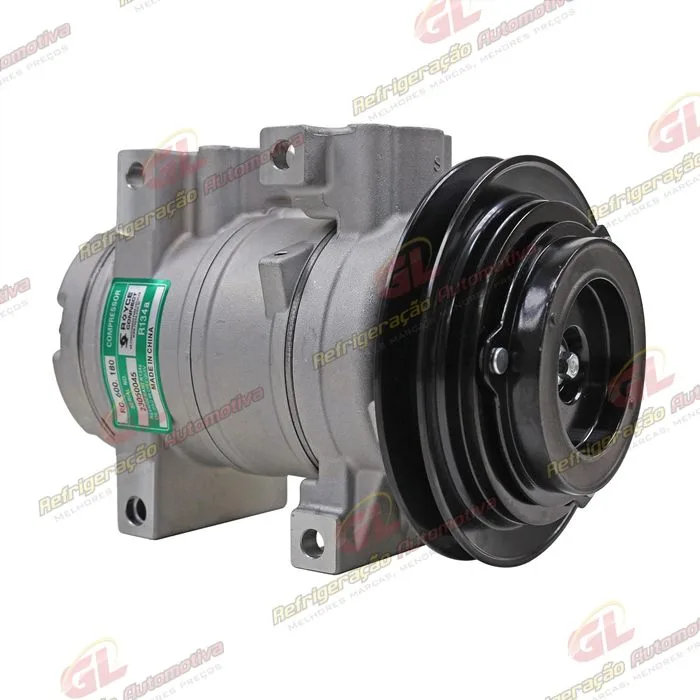 Compressor Modelo HHI Modine Máquina Escavadeira Chinesa/ Retroescavadeira Hyundai 140/ Motoniveladora Komatsu 555 - 24 Volts Polia 1A 135mm OEM: 11N690040 — foto 3