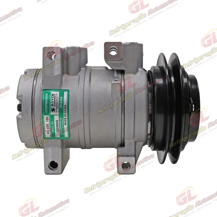 Compressor Modelo HHI Modine Máquina Escavadeira Chinesa/ Retroescavadeira Hyundai 140/ Motoniveladora Komatsu 555 - 24 Volts Polia 1A 135mm OEM: 11N690040 — foto 4