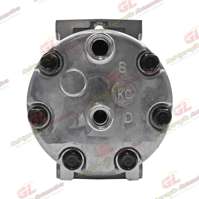 Compressor Modelo AA7H15AA Máquina Case Descarga e Sucção Saida Traseira O'ring - 24 Volts Polia 8pk 115mm — foto 7