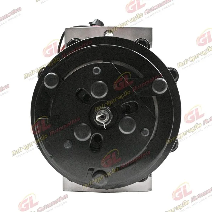Compressor U8173 AA7H15AA Máquina Case 8800 Descarga e Sucção Saida Traseira O'ring - 12 Volts Polia 4pk 123mm OEM: 84448669 — foto 3