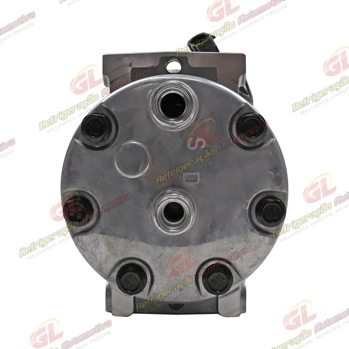 Compressor U8173 AA7H15AA Máquina Case 8800 Descarga e Sucção Saida Traseira O'ring - 12 Volts Polia 4pk 123mm OEM: 84448669 — foto 7