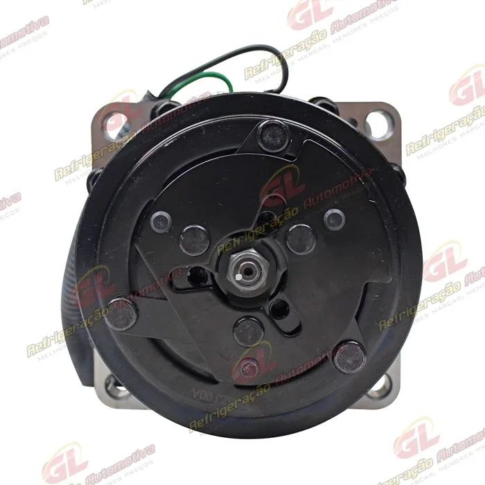 Compressor SANDEN Original AA7H15AA 4866 Modelo Flex Saida Traseira O´ring Horizontal Flex 8 Orelhas - 24 Volts Polia 8pk 119mm 200cc R134a — foto 3