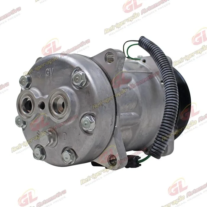 Compressor SANDEN Original AA7H15AA 4866 Modelo Flex Saida Traseira O´ring Horizontal Flex 8 Orelhas - 24 Volts Polia 8pk 119mm 200cc R134a — foto 6