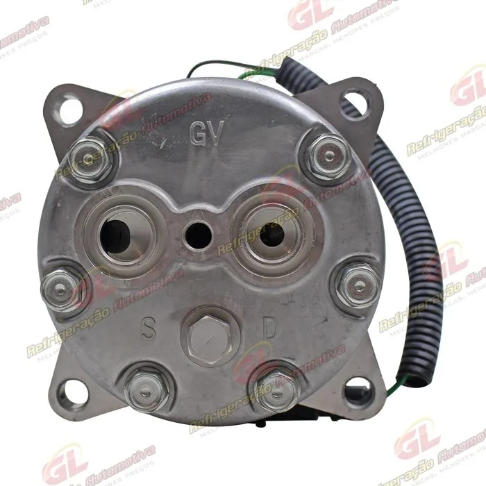 Compressor SANDEN Original AA7H15AA 4866 Modelo Flex Saida Traseira O´ring Horizontal Flex 8 Orelhas - 24 Volts Polia 8pk 119mm 200cc R134a — foto 7