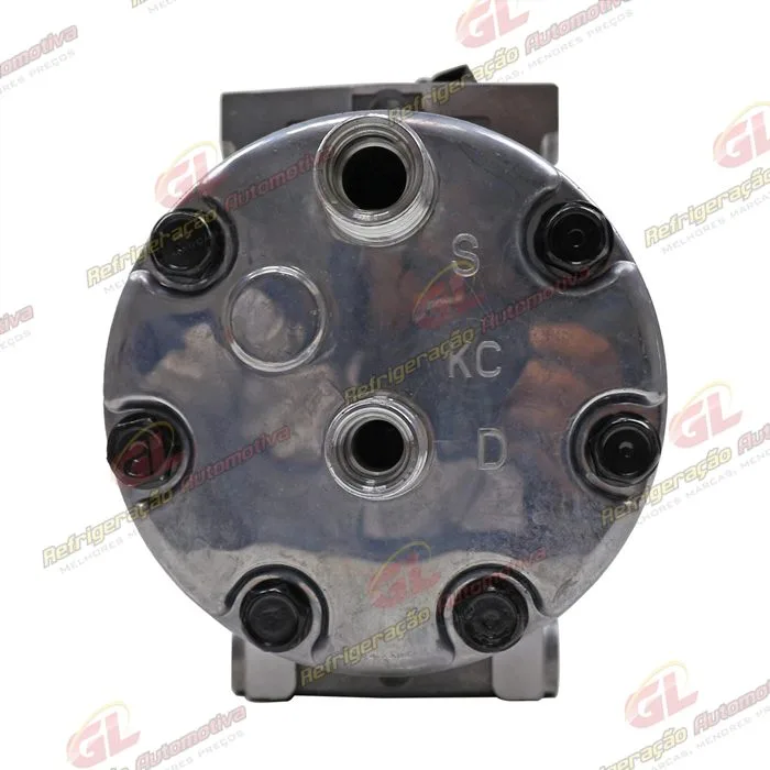 Compressor Modelo AA7H15AA Caminhão Scania 2012> Saída Descarga e Sucção Traseira - 24 Volts Polia 10pk 119mm — foto 4
