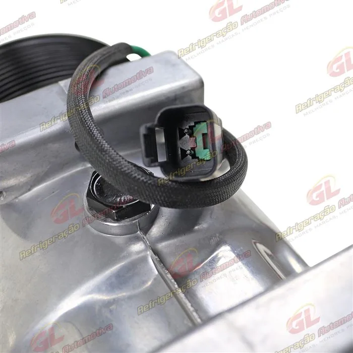 Compressor Modelo AA7H15AA Caminhão Scania 2012> Saída Descarga e Sucção Traseira - 24 Volts Polia 10pk 119mm — foto 6