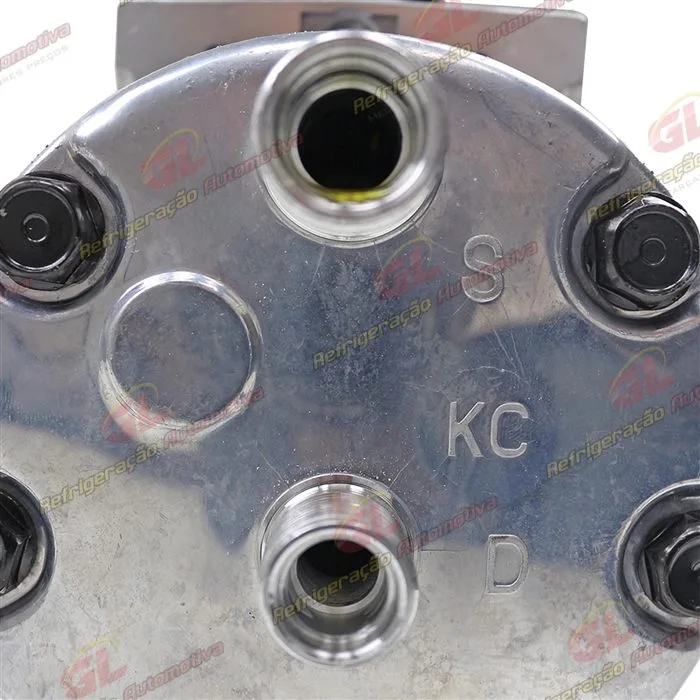Compressor Modelo AA7H15AA Caminhão Scania 2012> Saída Descarga e Sucção Traseira - 24 Volts Polia 10pk 119mm — foto 7