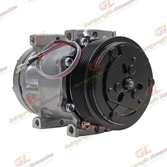 Compressor AB7H15AB 8144 Máquina Case 821/ W20E/ 621/ 721/ 821/ 921/Dynapac CA250/ New Holland W130/ W170/ W190/ W230/ Caminhão Tector 260E30 - 24 Volts Polia 8pk 119mm OEM: 8500795/ OEM: 4894306 — foto 4