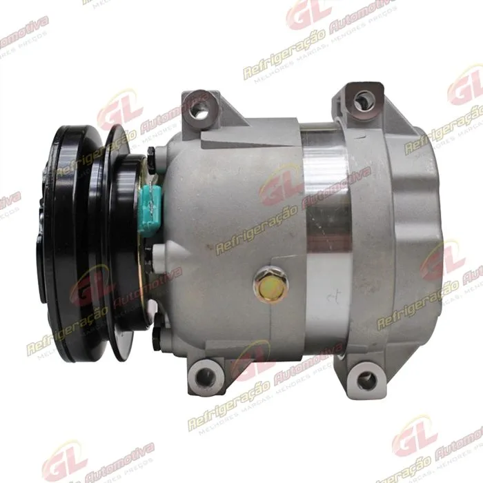 Compressor Harrison Máquina Escavadeira Chinesa XCMG/ Escavadeira Zoomlion ZE150E/ Escavadeira Hyundai - 24 Volts Polia Canal 1A 130mm OEM: 11Q690040