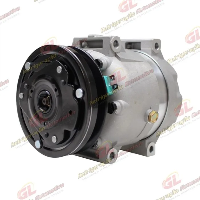 Compressor Harrison Máquina Escavadeira Chinesa XCMG/ Escavadeira Zoomlion ZE150E/ Escavadeira Hyundai - 24 Volts Polia Canal 1A 130mm OEM: 11Q690040 — foto 2