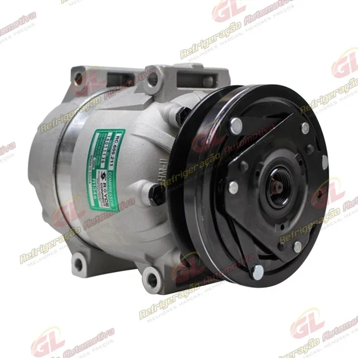 Compressor Harrison Máquina Escavadeira Chinesa XCMG/ Escavadeira Zoomlion ZE150E/ Escavadeira Hyundai - 24 Volts Polia Canal 1A 130mm OEM: 11Q690040 — foto 4