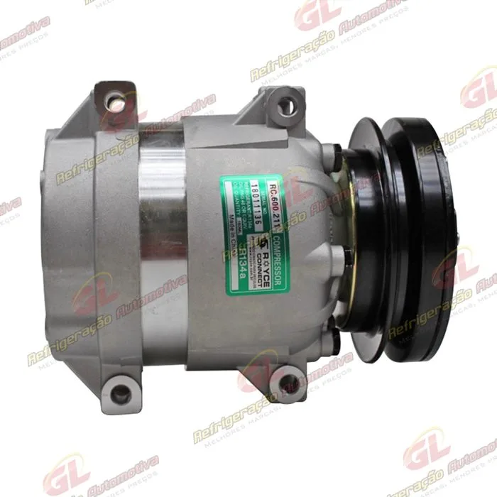 Compressor Harrison Máquina Escavadeira Chinesa XCMG/ Escavadeira Zoomlion ZE150E/ Escavadeira Hyundai - 24 Volts Polia Canal 1A 130mm OEM: 11Q690040 — foto 5