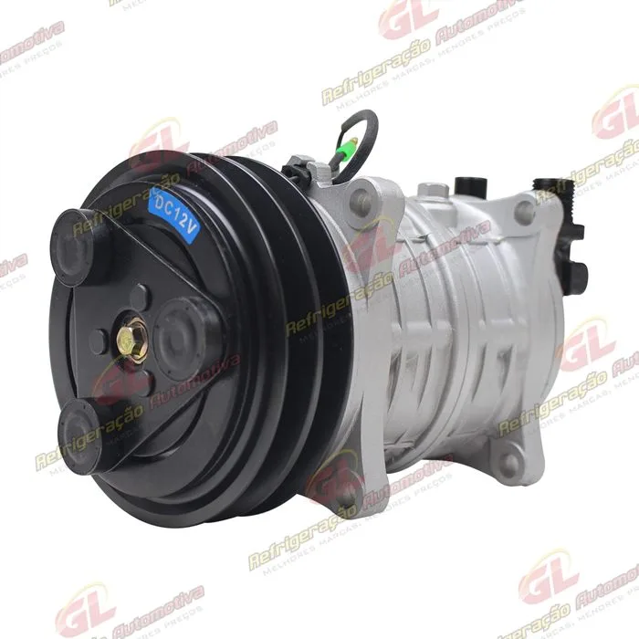 Compressor Modelo TM16HS 163cm³ 8 Orelhas Saida Para Cima - 12 Volts Polia 2A 135mm R134a — foto 2