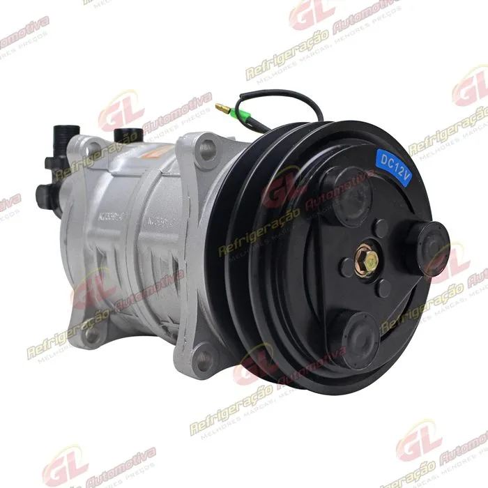 Compressor Modelo TM16HS 163cm³ 8 Orelhas Saida Para Cima - 12 Volts Polia 2A 135mm R134a — foto 4