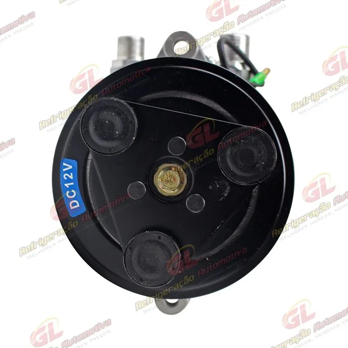 Compressor Seltec TM08HD Máquina Caterpillar 226B/ BobCat 430 - 12 Volts Polia 8pk 123mm OEM: 218-6833/ 6681716 — foto 3