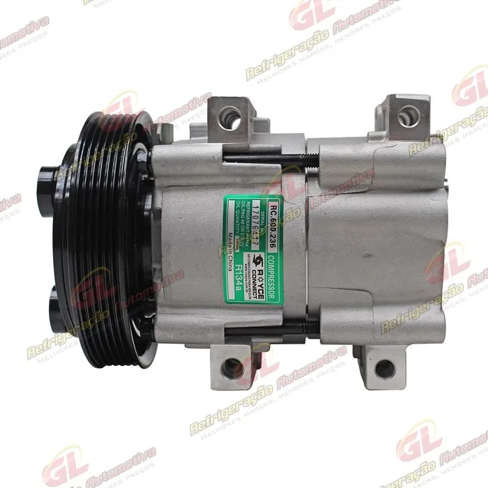 Compressor Fic Ford FS10 / FX15 Ranger / Fiesta / Ka / Escort / Mondeo R134a - 12 Volts Polia 6pk 144mm