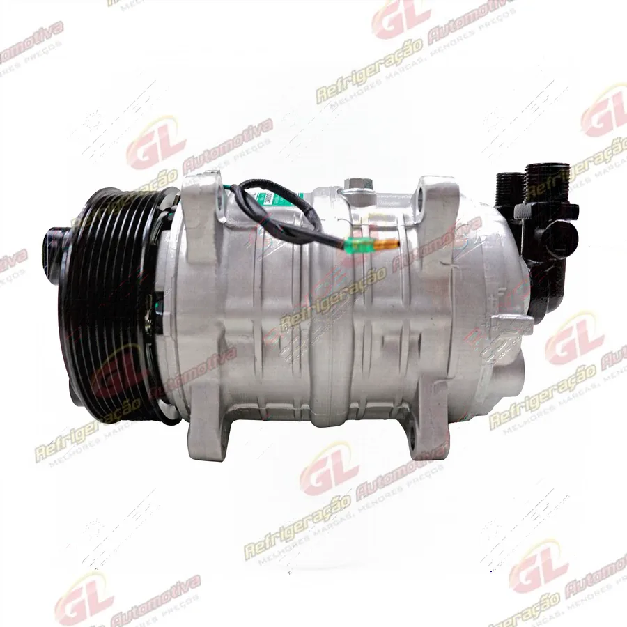 Compressor Modelo TM16HS 163cm Saida Para Cima 8 Orelhas R134a - 24 Volts Polia 8pk 119mm
