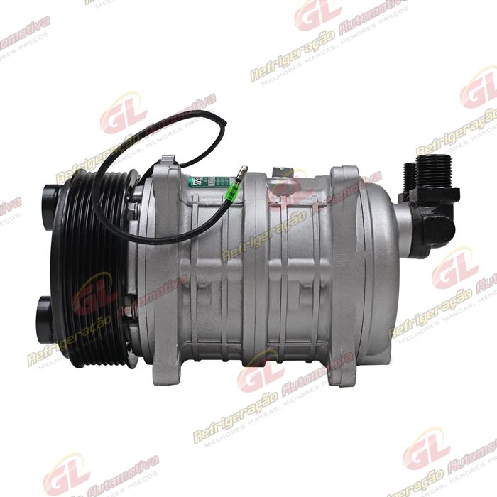 Compressor Modelo TM16HS 163cm³ Saída Para Cima 8 Orelhas R134a - 12 Volts Polia 8pk 119mm