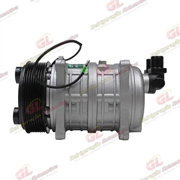 Compressor Modelo TM16HS 163cm³ Saída Para Cima 8 Orelhas R134a - 12 Volts Polia 8pk 119mm