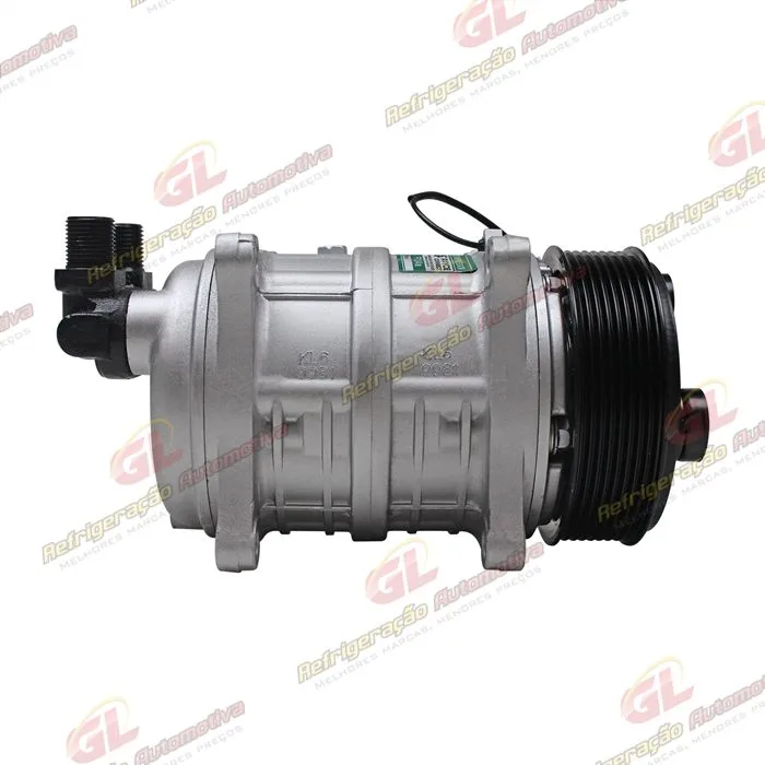 Compressor Modelo TM16HS 163cm³ Saída Para Cima 8 Orelhas R134a - 12 Volts Polia 8pk 119mm — foto 5