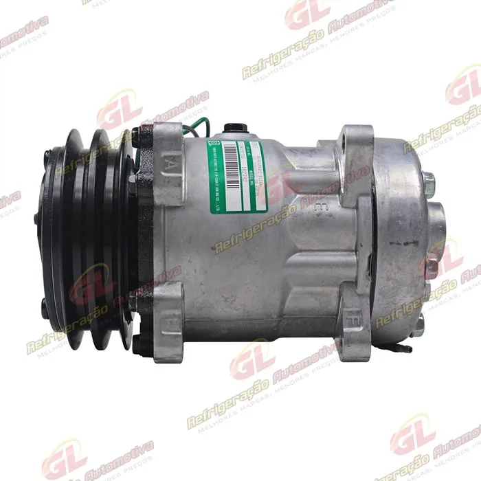 Compressor SANDEN Original AA7H15AA 4862 Modelo Flex 8 Orelhas Saida Traseira O´ring Horizontal Flex 200cc - 24 Volts Polia 2A 125mm