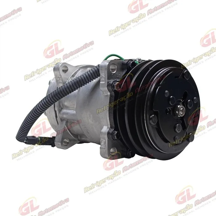 Compressor SANDEN Original AA7H15AA 4862 Modelo Flex 8 Orelhas Saida Traseira O´ring Horizontal Flex 200cc - 24 Volts Polia 2A 125mm — foto 4
